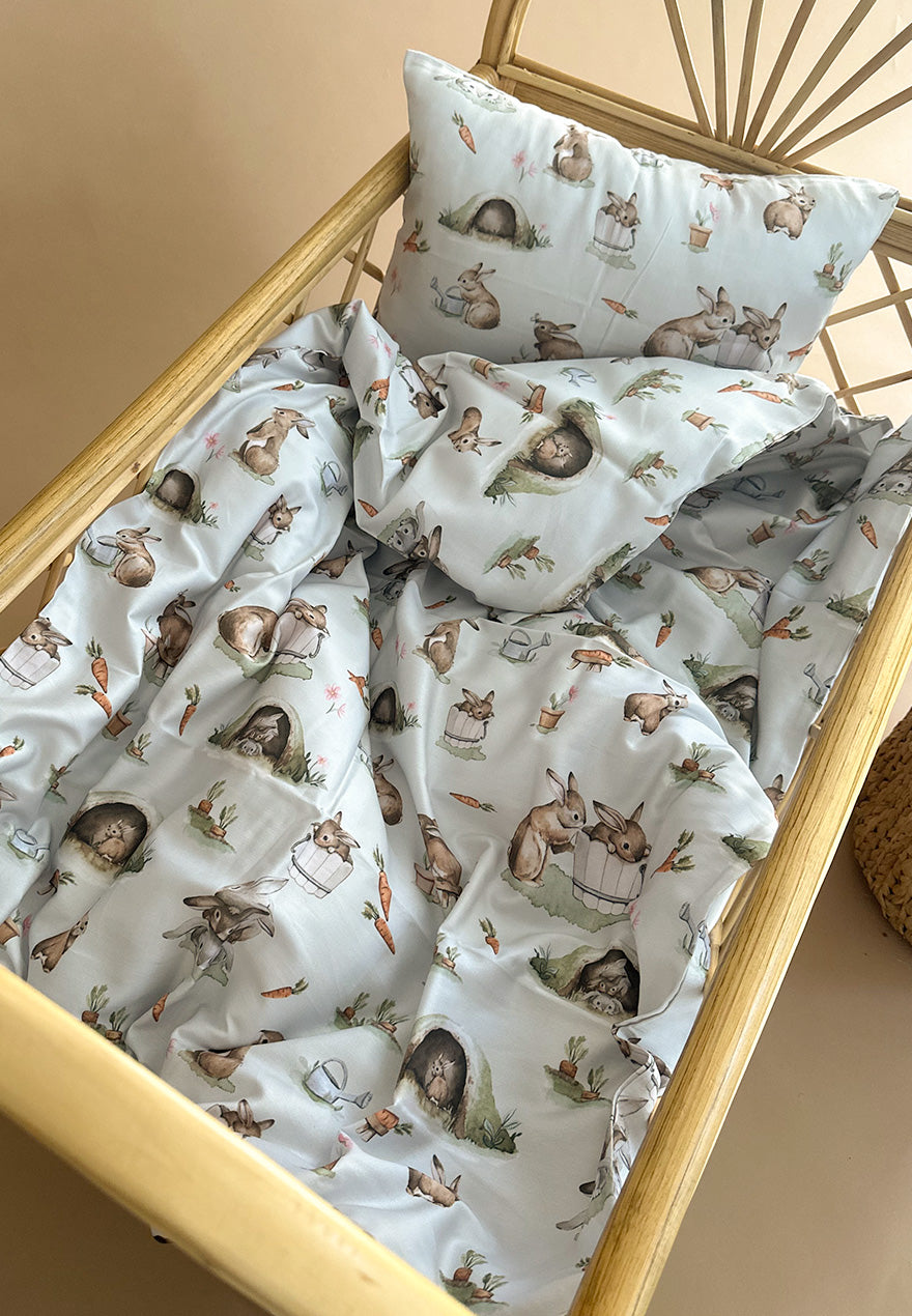 Rabbits duvet cover + pillow case