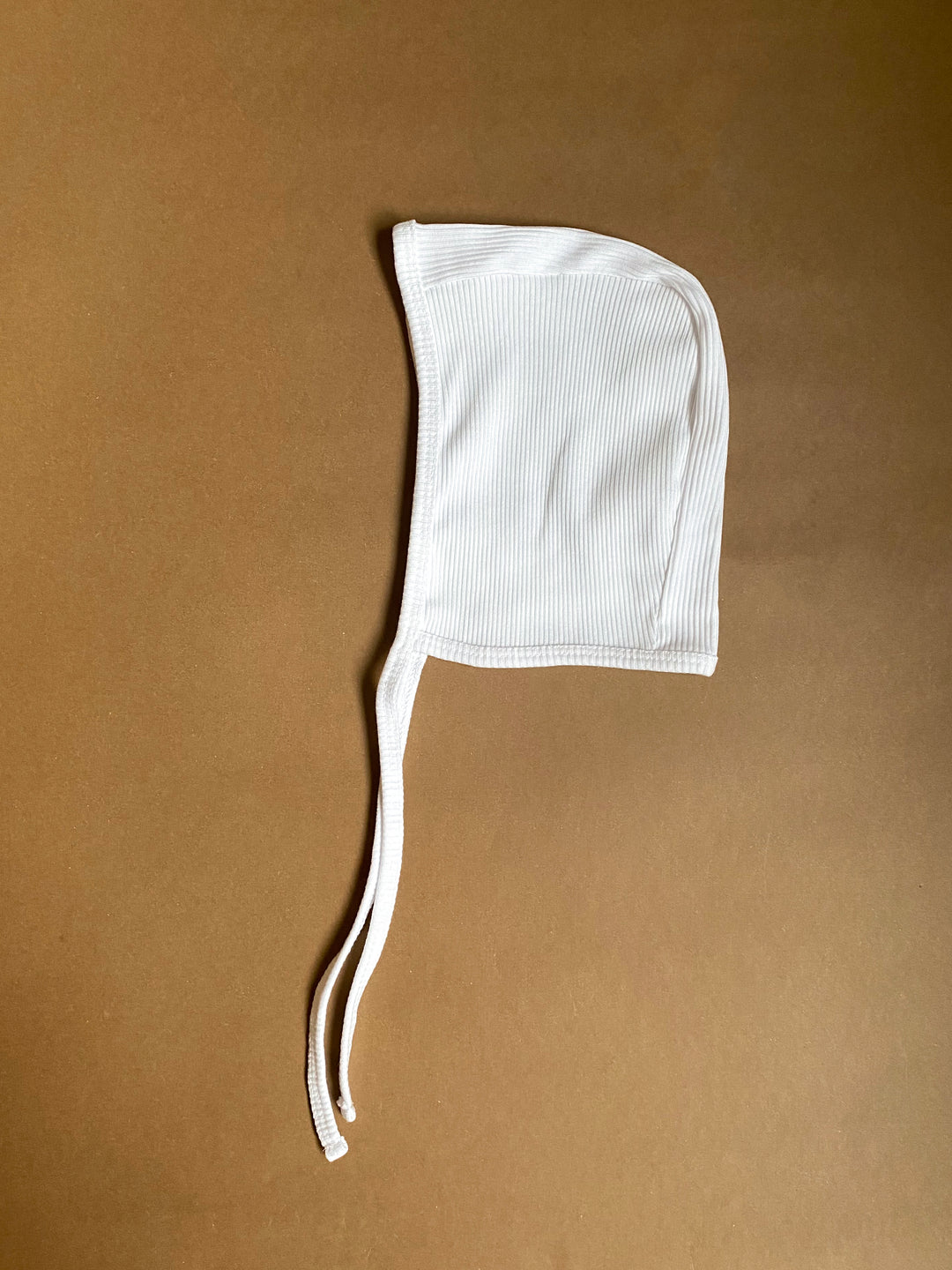 White Ribbed Bonnet