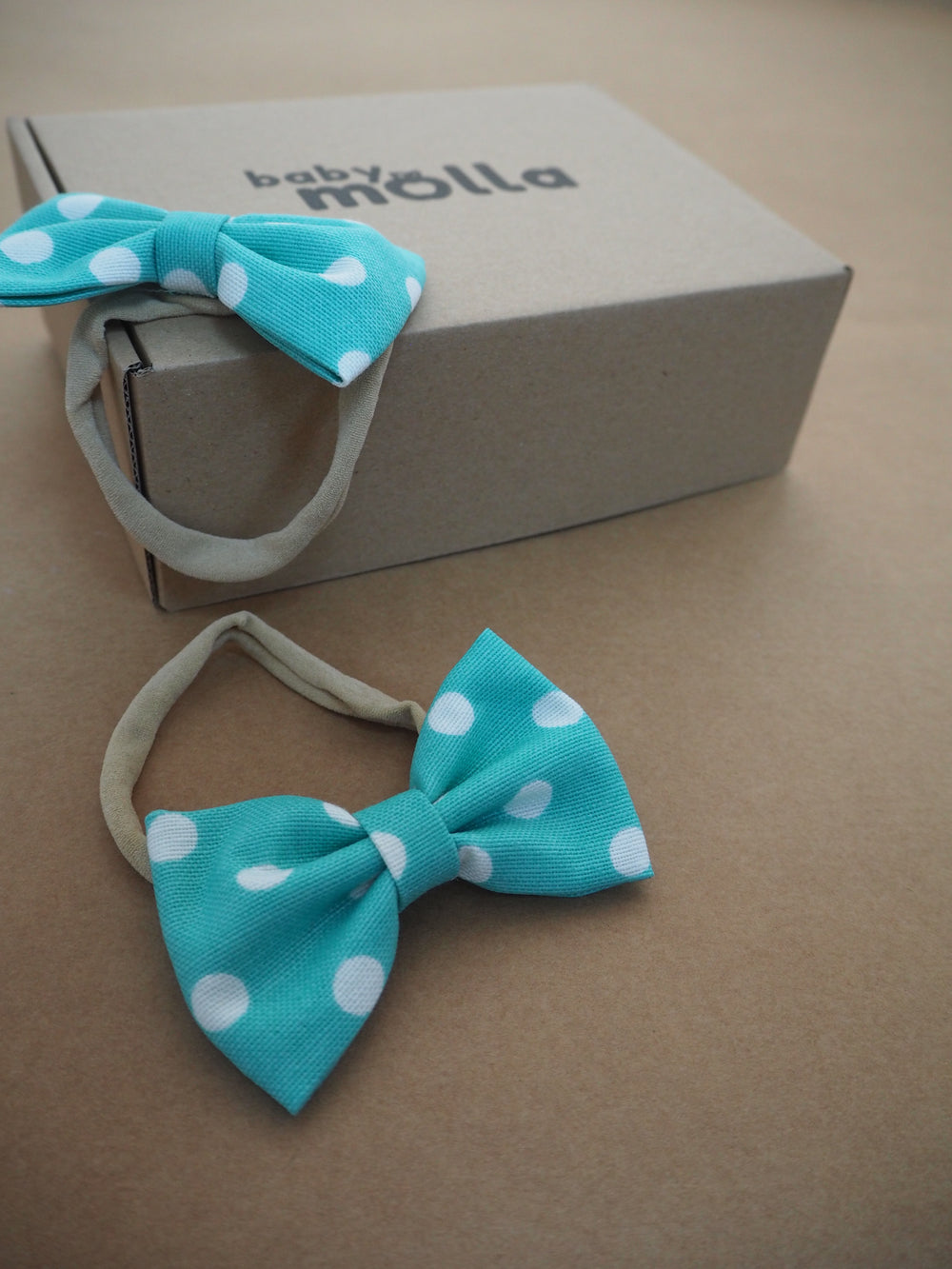 Blue Dotted Headband