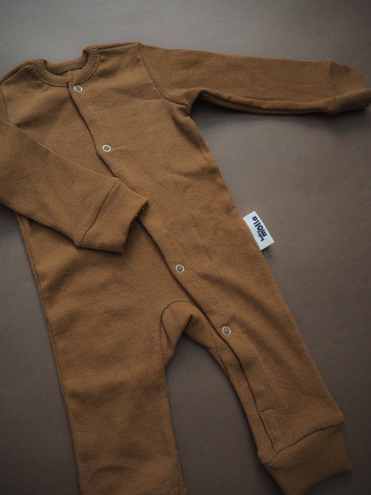 Ribbed Brown Overall
