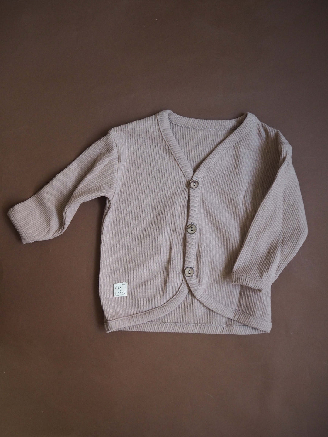 Beige Quality Waffle Cardigan