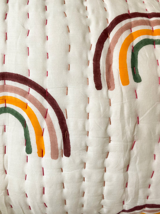 Rainbow quilt & pillow ~ Jorgan dhe këllëf